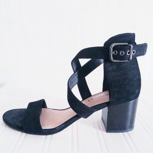 Via Spiga-- Classic Chic Black ankle wrap with buckle-  Size 9-